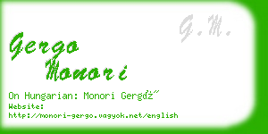gergo monori business card